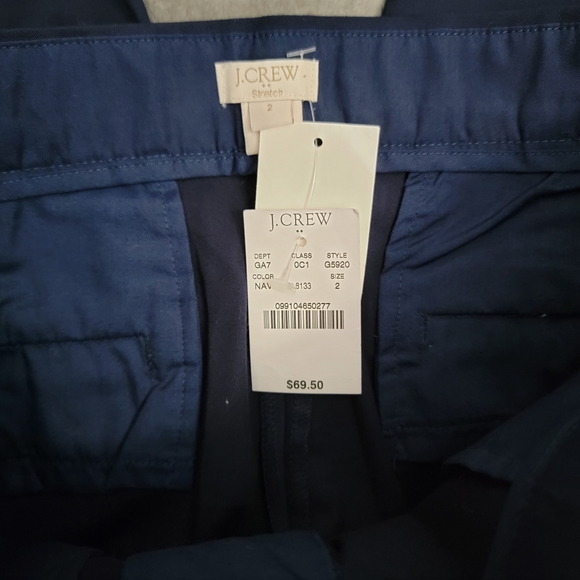 J. Crew Straight Leg Stretch Dress Pant, Women's Navy, Size 2 - Picture 7 of 7